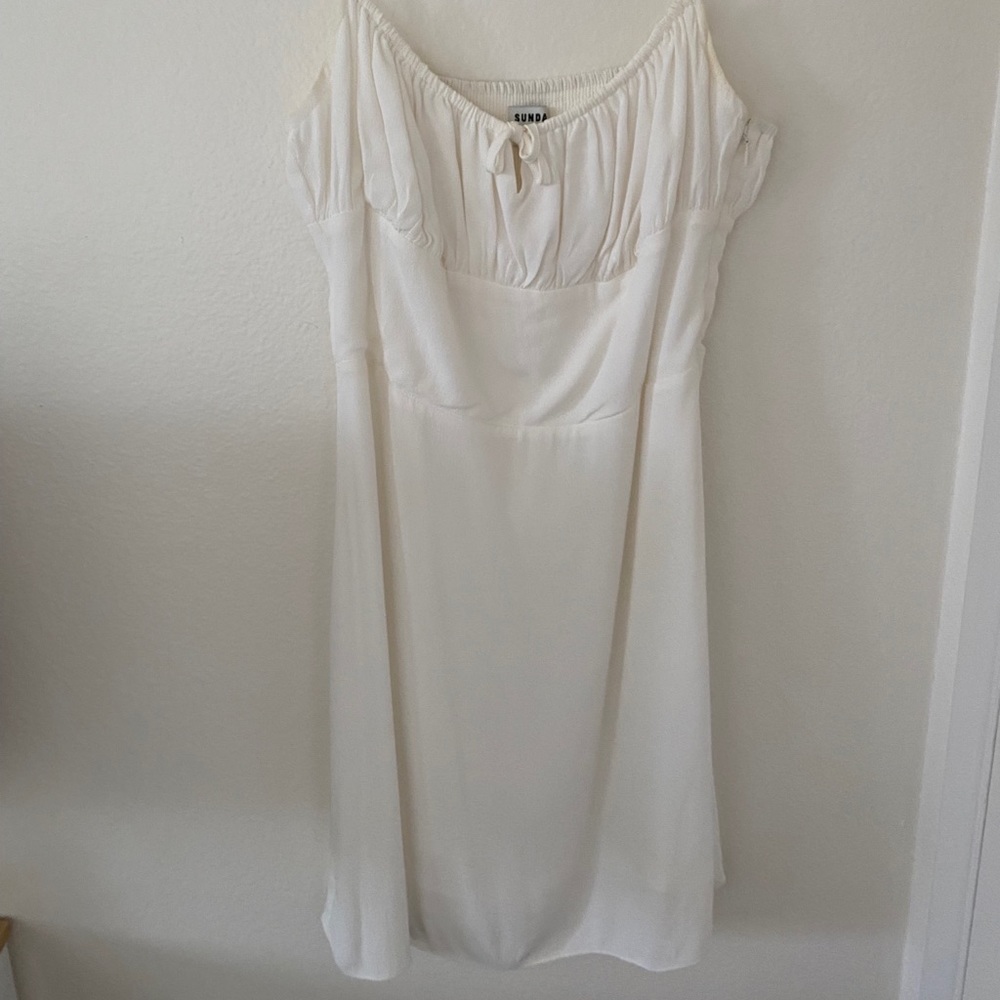 Aritzia Sunday Best White Mini Dress